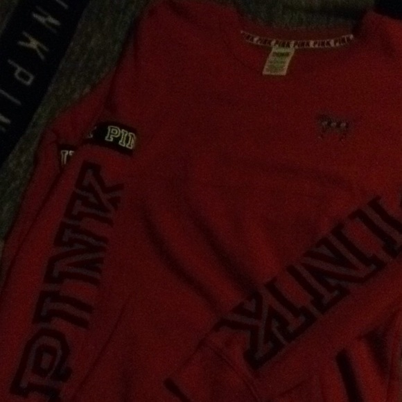 HTF PINK holiday crew / pullover - Picture 4 of 4